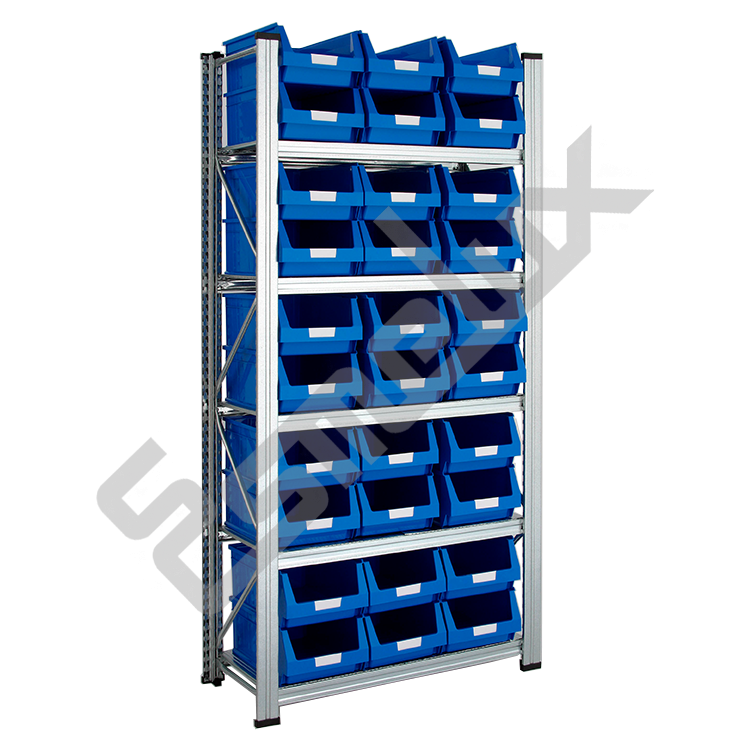 Estanter�as met�licas con gavetas de polipropileno del n� 56